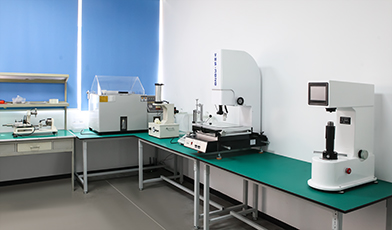 Quality laboratory with hardness and measuring instruments